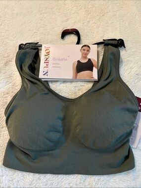Olive Green Wirefree Bralette by Joyspun